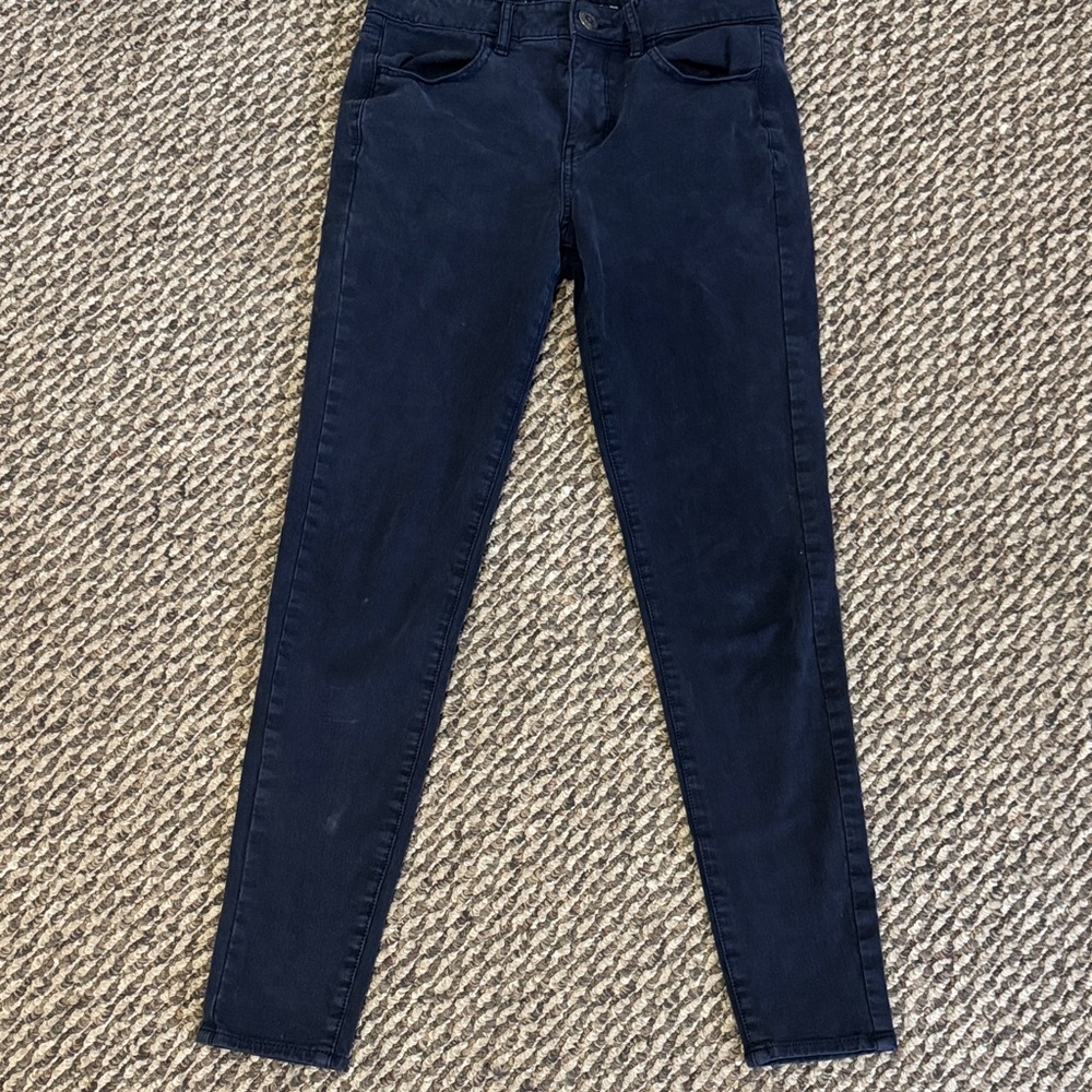 American Eagle Outfitters Dark Blue Super Super Stretch X4 Skinny Jeans